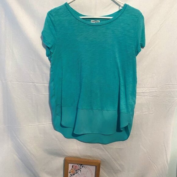 Daily 3 for $25 NWOT EXPRESS SIZE SMALL LIGHT WEIGHT LONGLINE LIGHT TEAL - Picture 4 of 13
